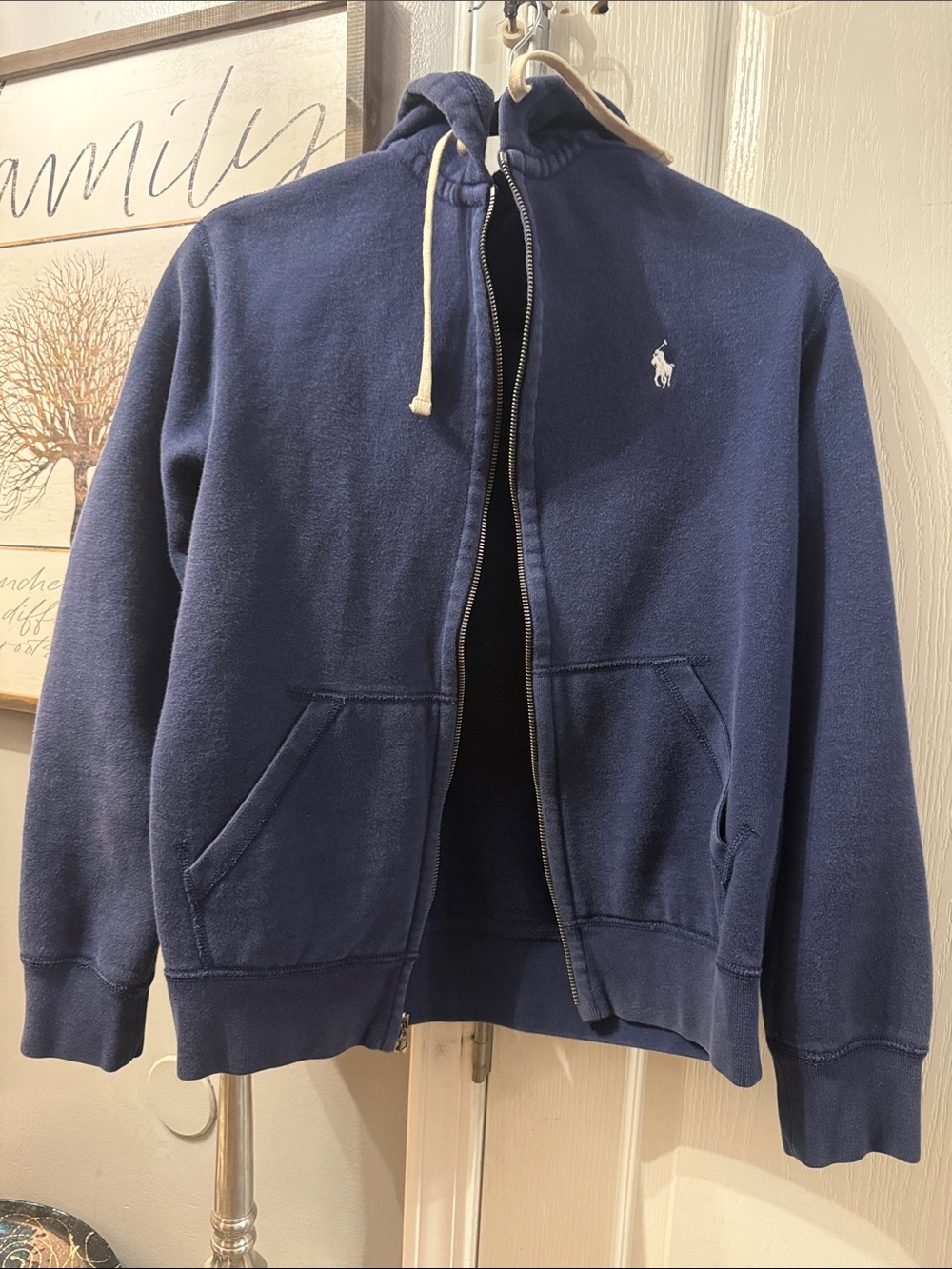 Navy blue polo, Ralph Lauren zip up jacket lightweight